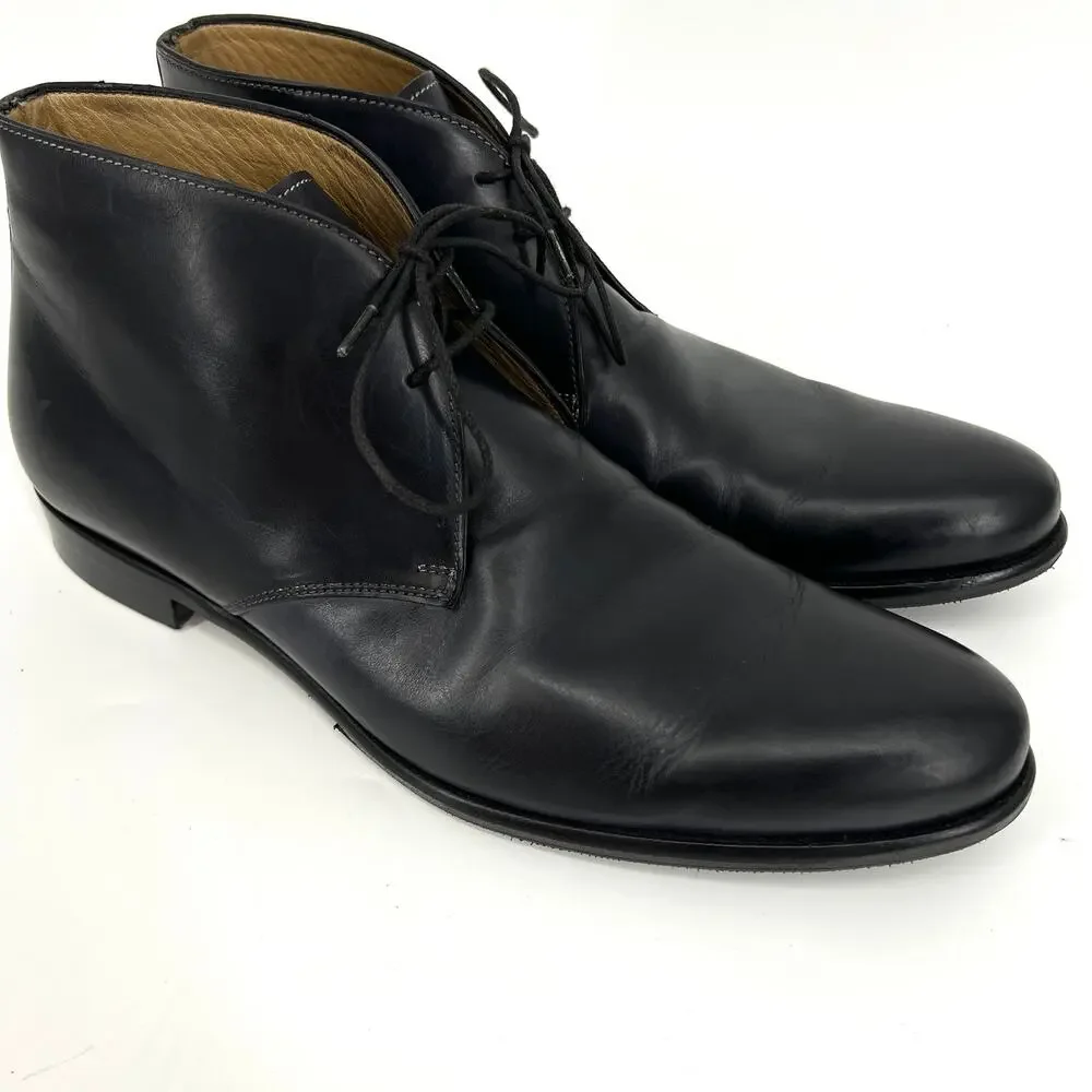 Paul Evans Mens Leather Chukka Boots Size 9 Made in Italy